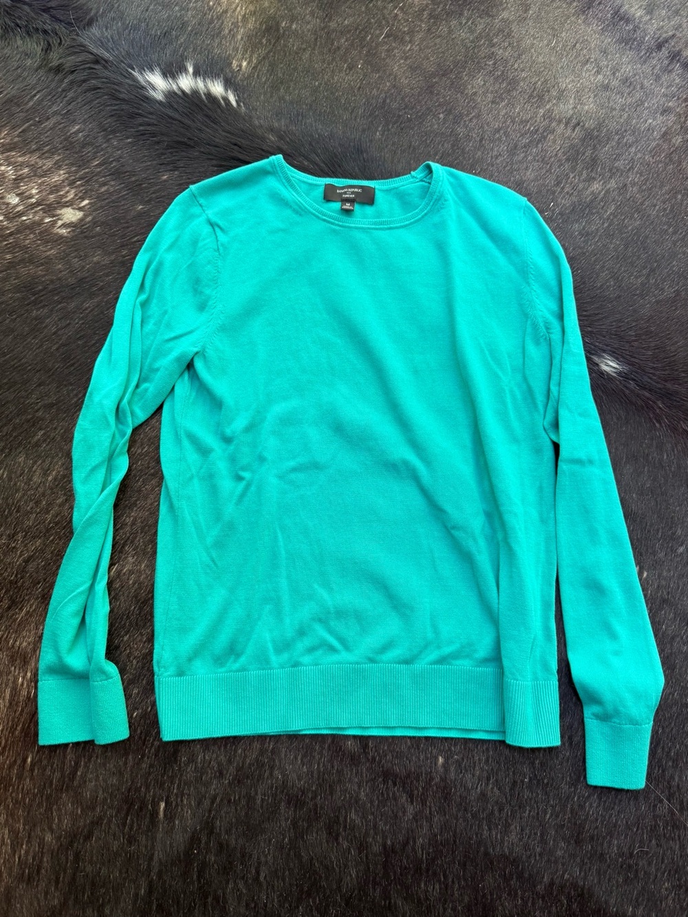 Banana Republic Factory Forever Crewneck Sweater - Teal